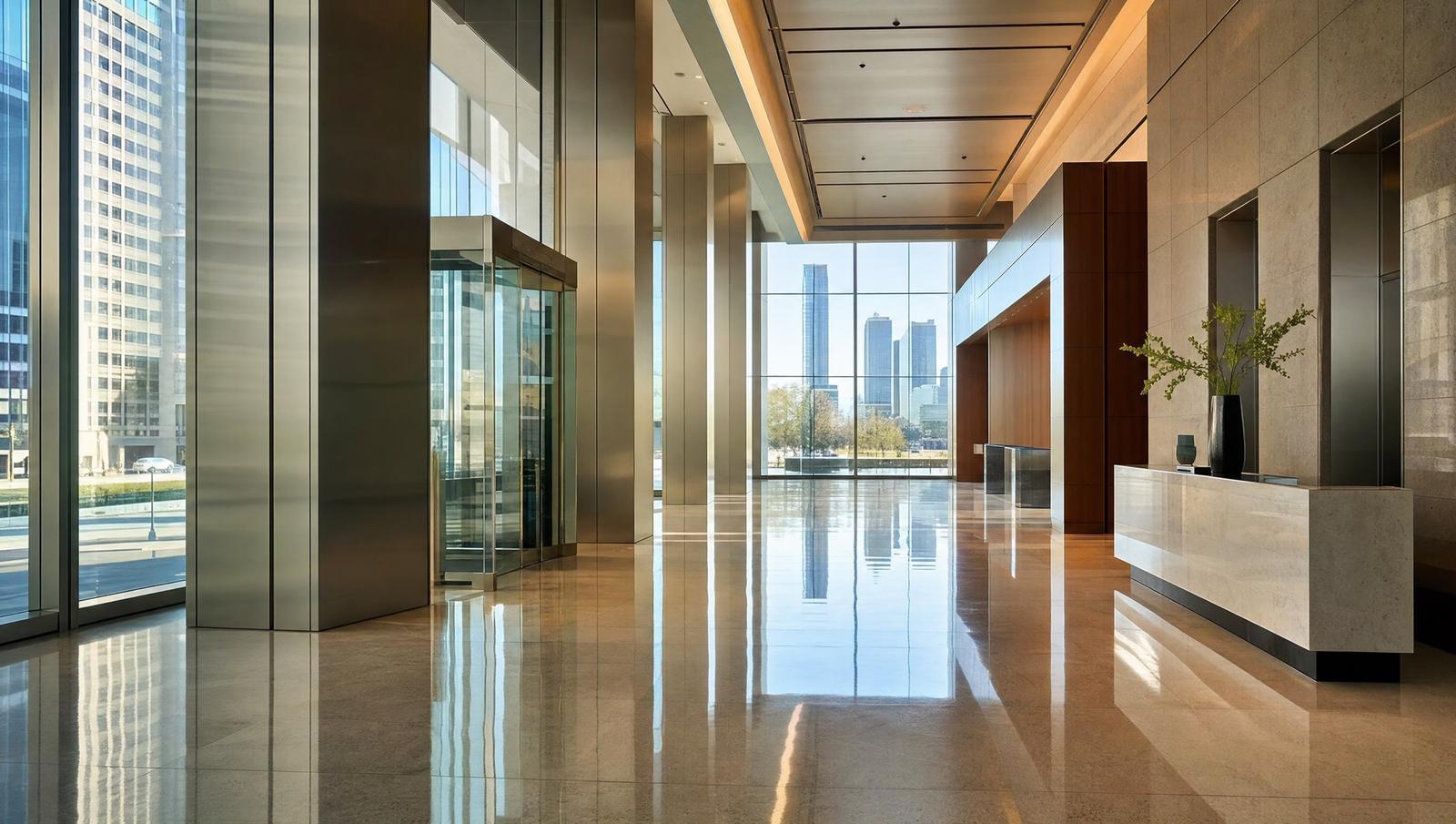 Commercial building interior in Dallas after professional Greater Clean cleaning